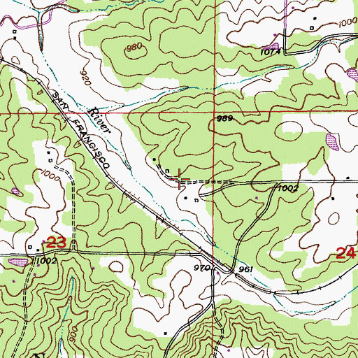Topographic Map of Klontz Lake, MO