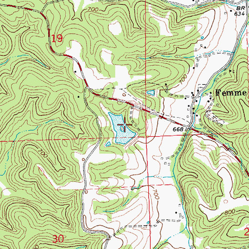 Topographic Map of Stergen Lake Dam, MO