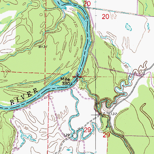Topographic Map of Brushy Creek, AR