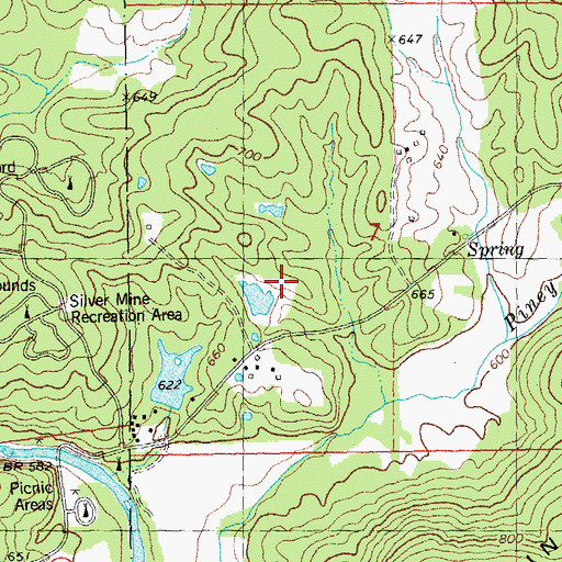 Topographic Map of Allgier Lake Dam, MO