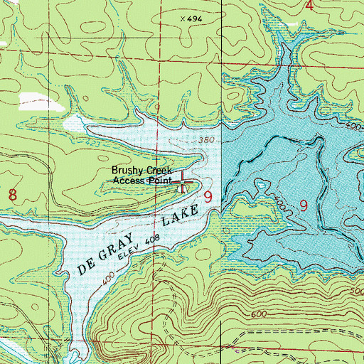 Topographic Map of Brushy Creek Access Point, AR