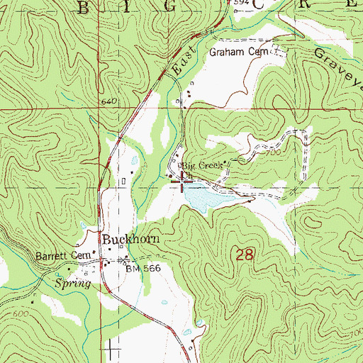 Topographic Map of Doll Lake Dam, MO