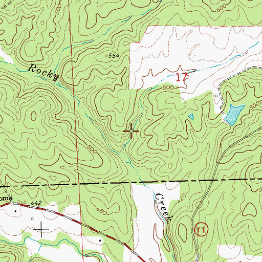 Topographic Map of Drum Lake, MO