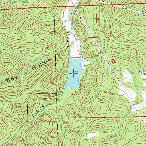 Topographic Map of Foerster Lake, MO