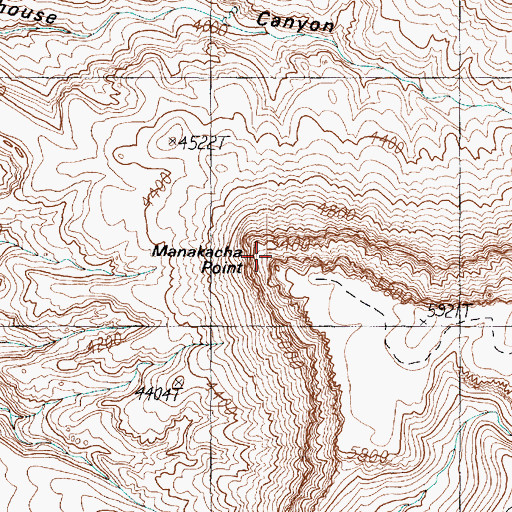 Topographic Map of Manakacha Point, AZ