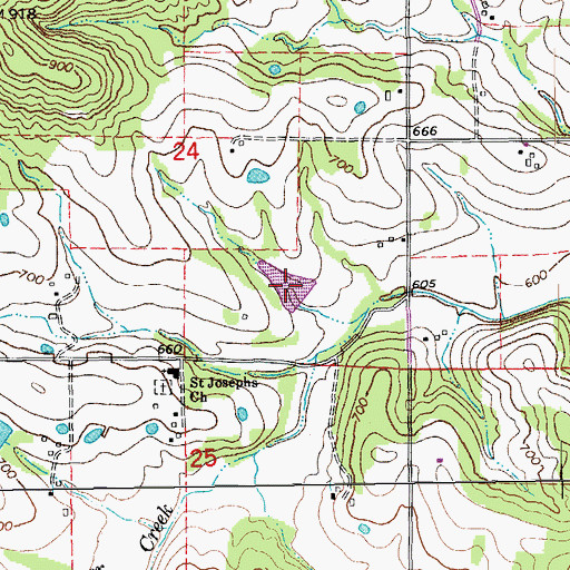 Topographic Map of Arthur Jasper Lake, MO