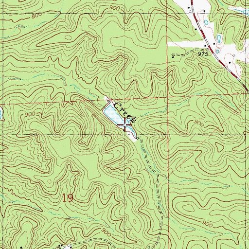 Topographic Map of Click Lake Dam, MO