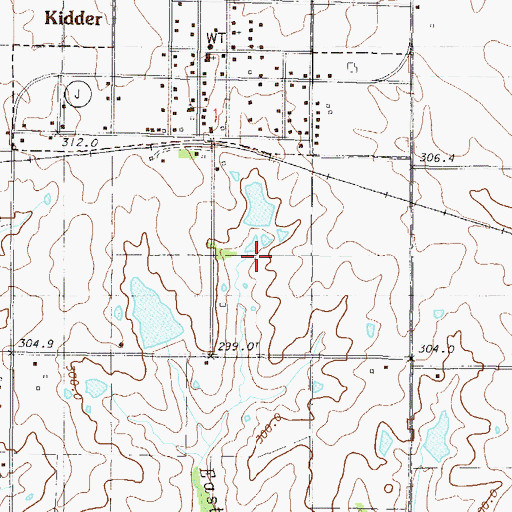 Topographic Map of Number 534 Dam, MO