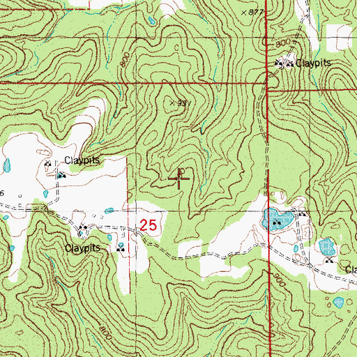 Topographic Map of Number 538 Dam, MO