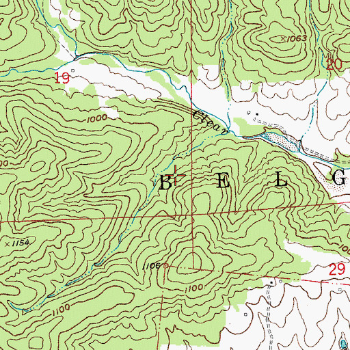 Topographic Map of Podorski Lake Dam, MO