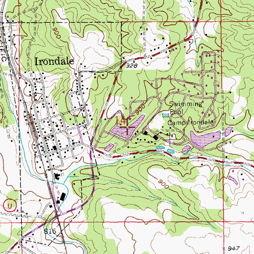 Topographic Map of Lake Apache, MO