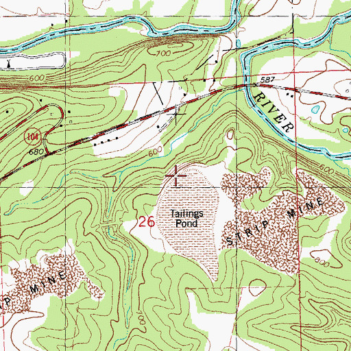 Topographic Map of Eshbaugh-Martin Dam, MO