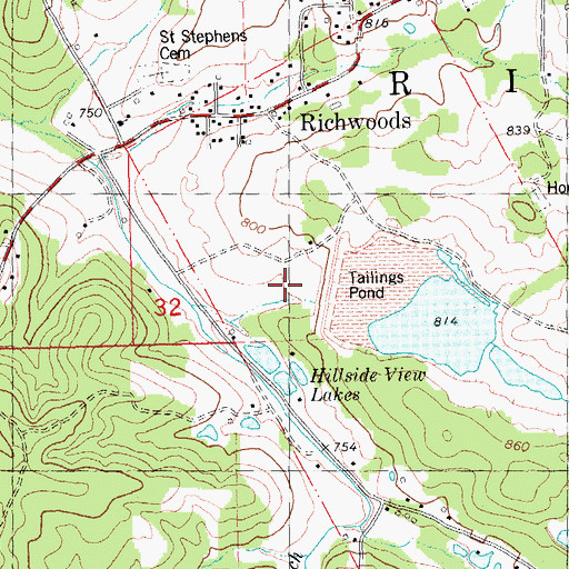 Topographic Map of Little Indian Creek Dam, MO