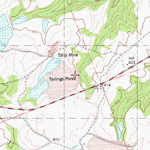 Topographic Map of Richwoods Pond Dam, MO