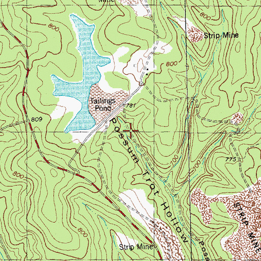 Topographic Map of Pfizer Incorporated Lake Dam, MO