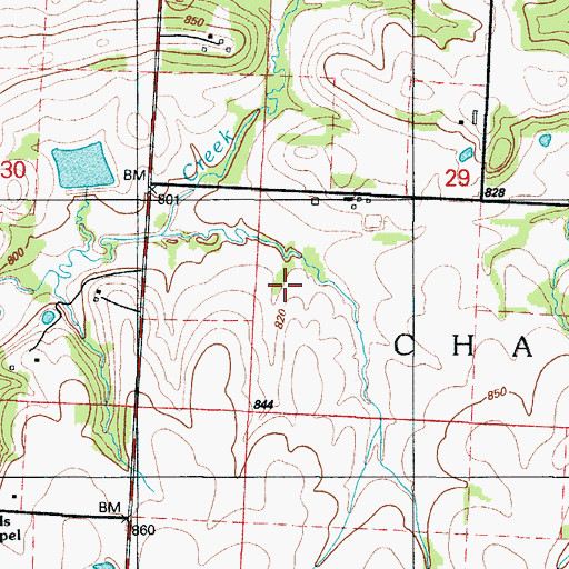 Topographic Map of Number 565 Dam, MO