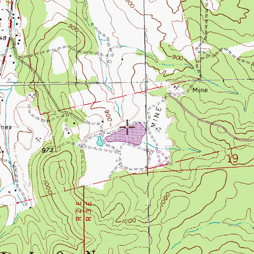 Topographic Map of Floyd Lake Dam, MO