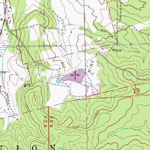 Topographic Map of Floyd Lake, MO