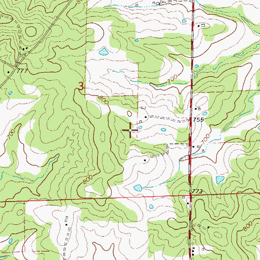 Topographic Map of Al Swantner Reservoir, MO