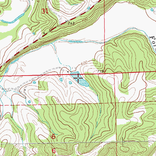 Topographic Map of Chester Mayer Lake, MO