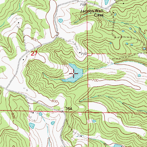 Topographic Map of Ben J Koch Lake, MO