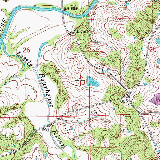 Topographic Map of Alvina Koelling Lake, MO