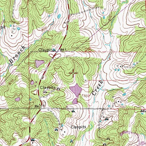 Topographic Map of Oscar F Juergons Lake, MO