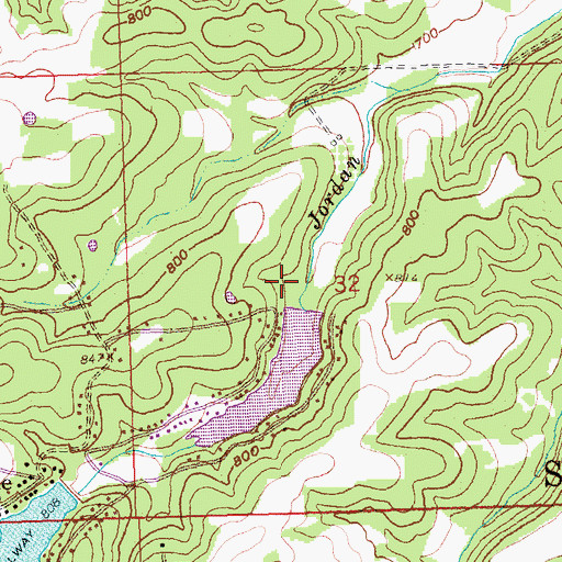 Topographic Map of Parker Lake Number 2 Dam, MO
