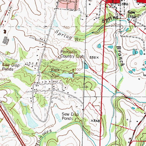 Topographic Map of Legion Lake Dam, MO