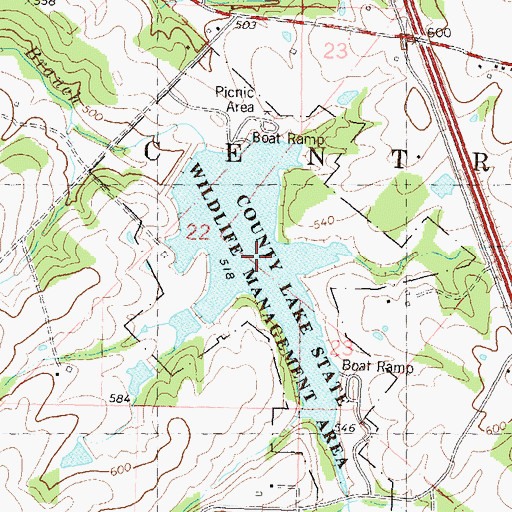 Topographic Map of Perry County Community Lake, MO