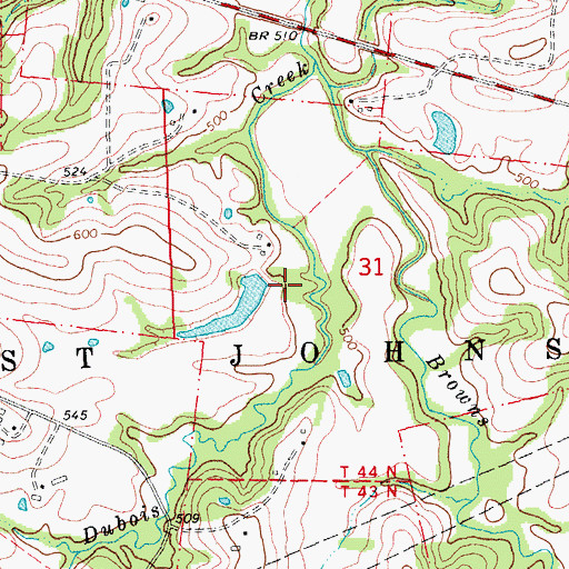 Topographic Map of Sprague Lake Dam, MO