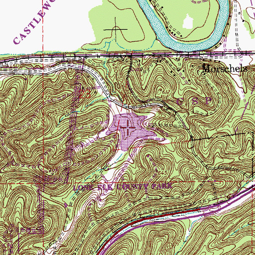 Topographic Map of Lone Elk Reservoir, MO