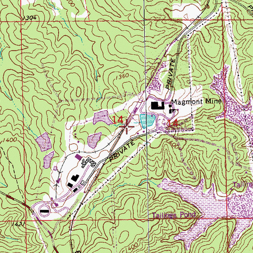 Topographic Map of Mononame 41 Dam, MO