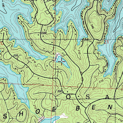 Topographic Map of Autumn Lake, MO