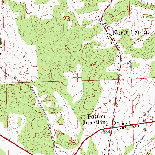 Topographic Map of Grindstaff Dam, MO