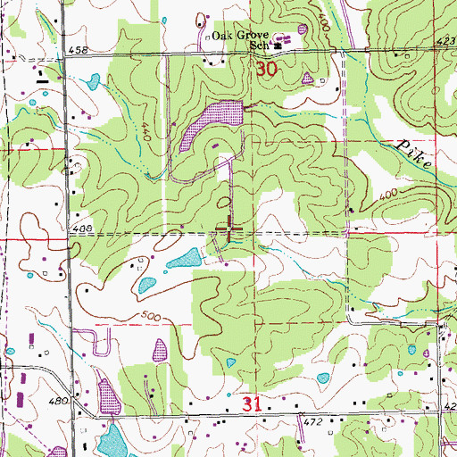 Topographic Map of Mononame 667 Dam, MO