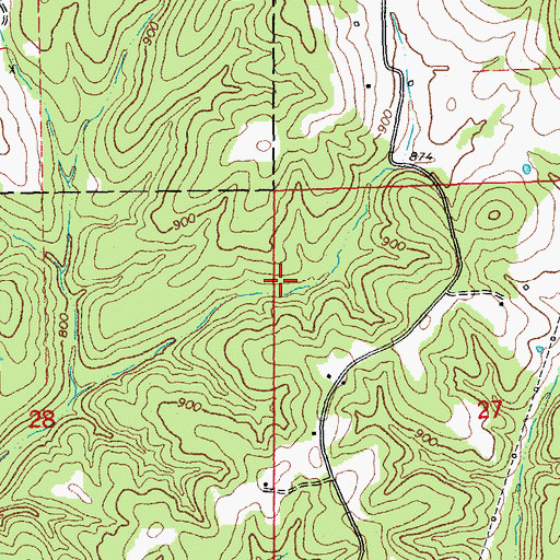 Topographic Map of Sporich Lake Dam, MO
