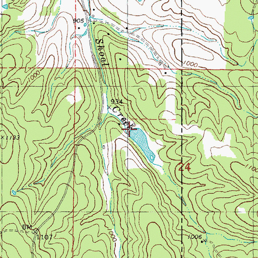 Topographic Map of Number 718 Dam, MO