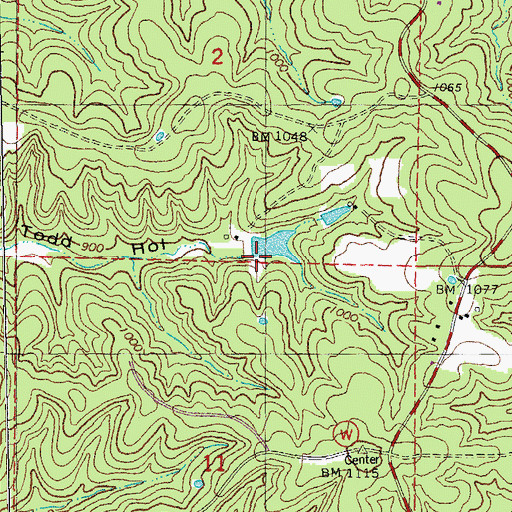 Topographic Map of Number 717 Dam, MO