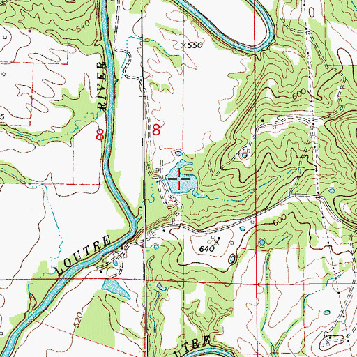 Topographic Map of Thorny Hill Lake, MO