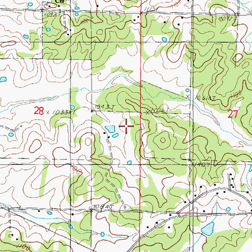 Topographic Map of Hayden Callahan Dam, MO