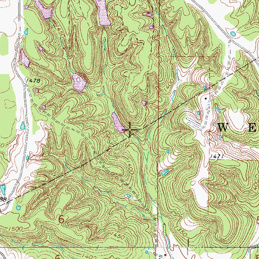 Topographic Map of Great Bear Lake Dam, MO