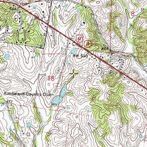 Topographic Map of Number 786 Dam, MO