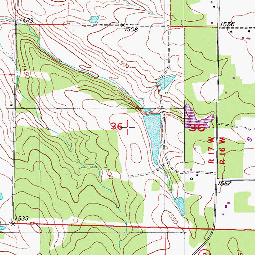 Topographic Map of Burk Bridge Company West Lake Dam, MO