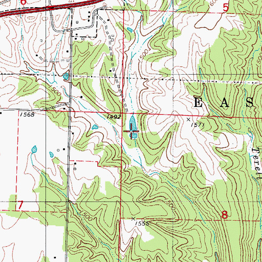 Topographic Map of Mononame 800 Dam, MO