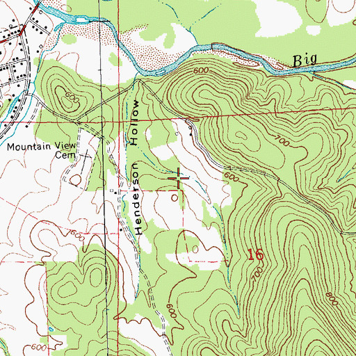 Topographic Map of Shy Lake Dam, MO