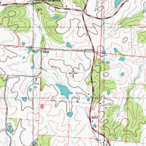Topographic Map of Number 821 Dam, MO