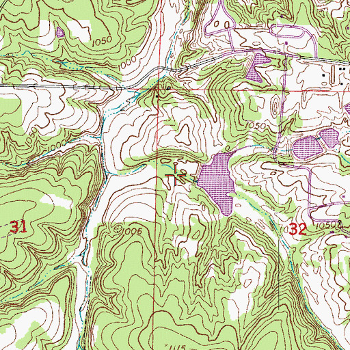 Topographic Map of Number 835 Dam, MO