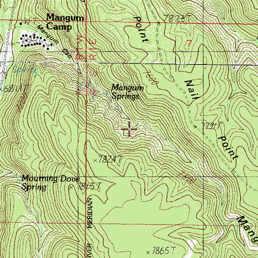 Topographic Map of Mangum Camp, AZ
