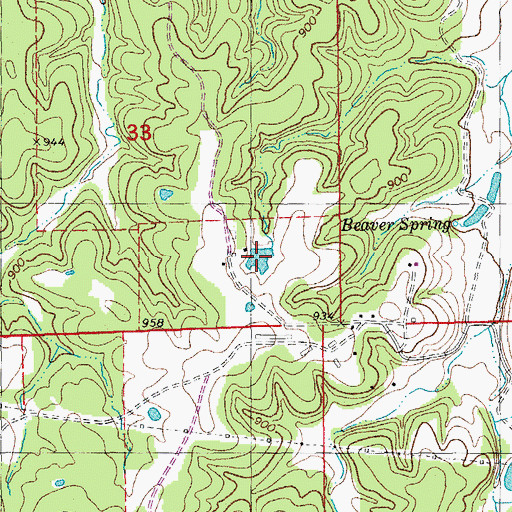 Topographic Map of Holifield Lake, MO